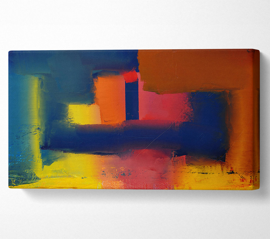  A Canvas Print of Azure And Amber Hues Canvas Print