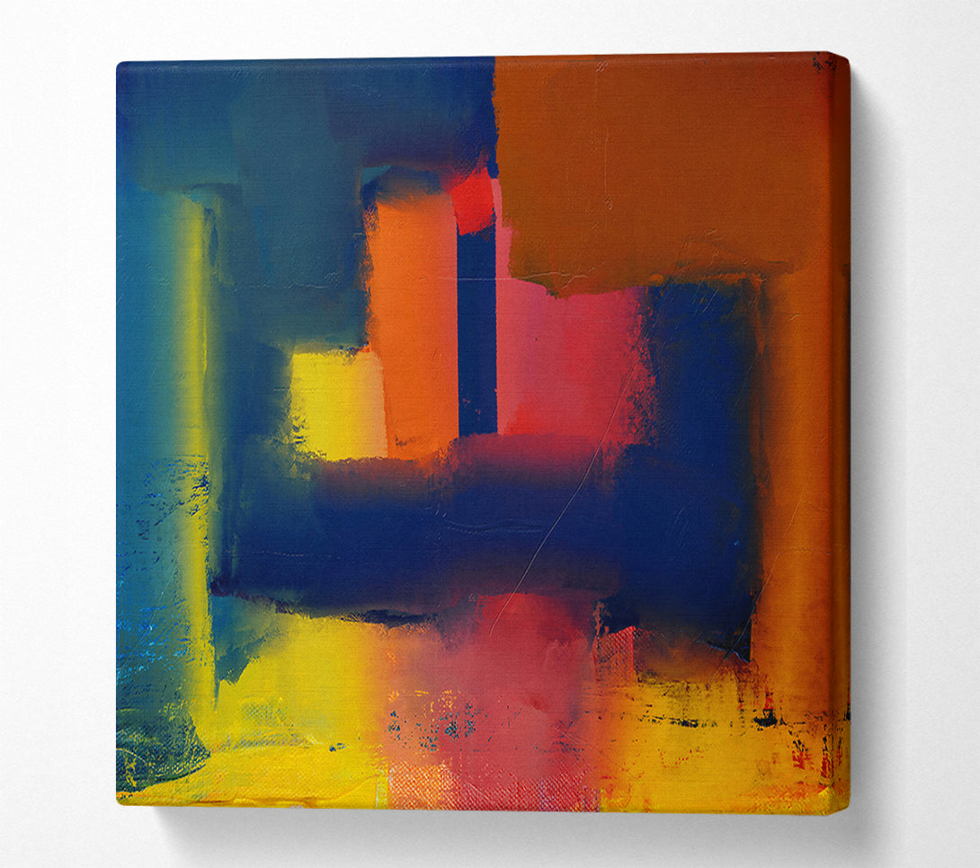  A Canvas Print of Azure And Amber Hues Canvas Print
