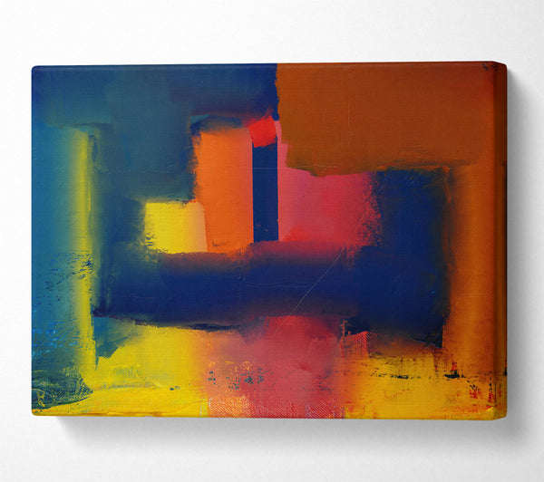  A Canvas Print of Azure And Amber Hues Canvas Print