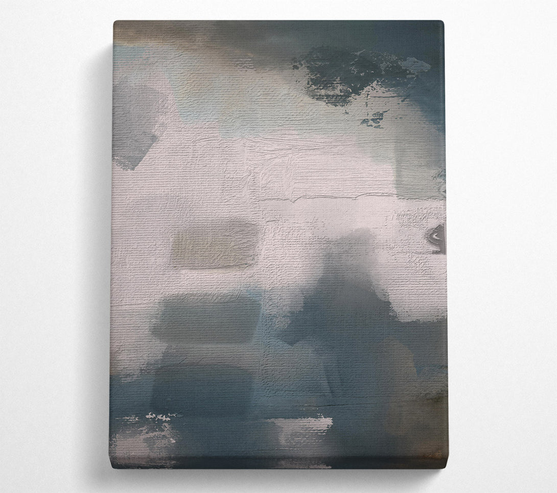  A Canvas Print of Azure Abstract Strokes Canvas Wall Art