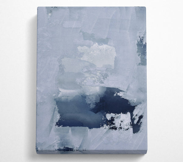 A Canvas Print of Silver And Blue Abstract Canvas Print