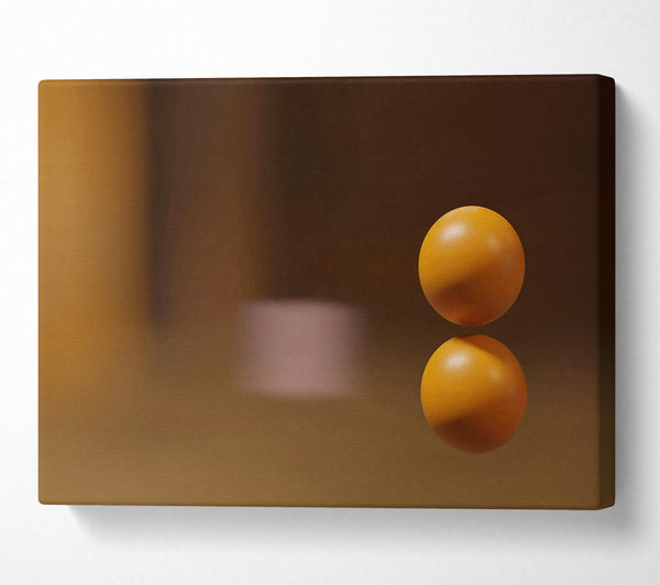  A Canvas Print of Amber Sphere Reflection. Canvas Art