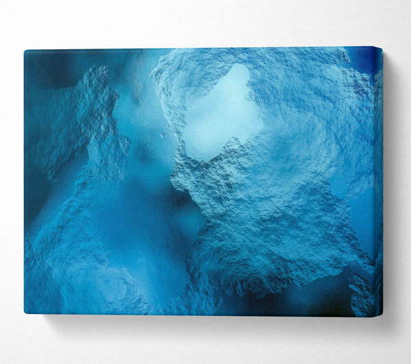  A Canvas Print of Azure Depth Texture Canvas Art