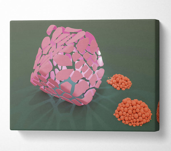  A Canvas Print of Pink Geometric Forms Canvas Print