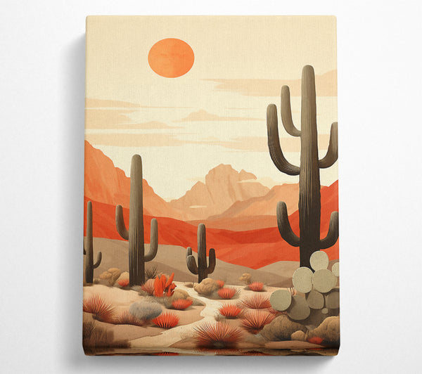  A Canvas Print of The Sun In The Sky Desert Canvas Art