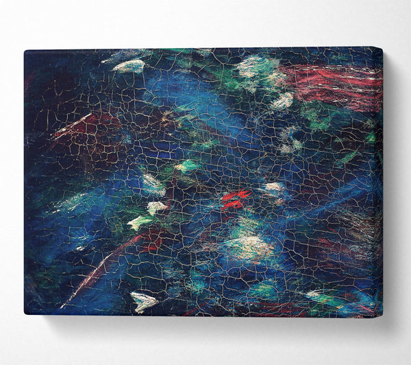  A Canvas Print of Azure Cracked Dreams Canvas Print