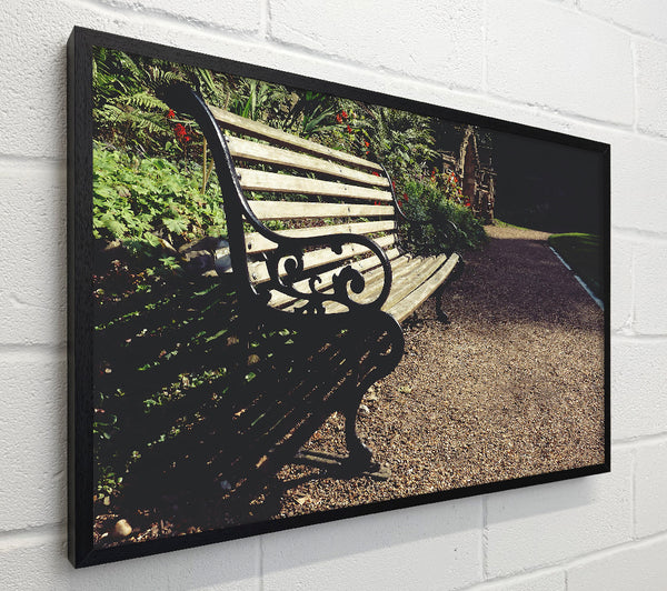 Black Bench In The Sun.