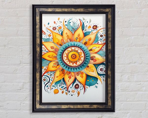 The Sun Pattern Framed Print