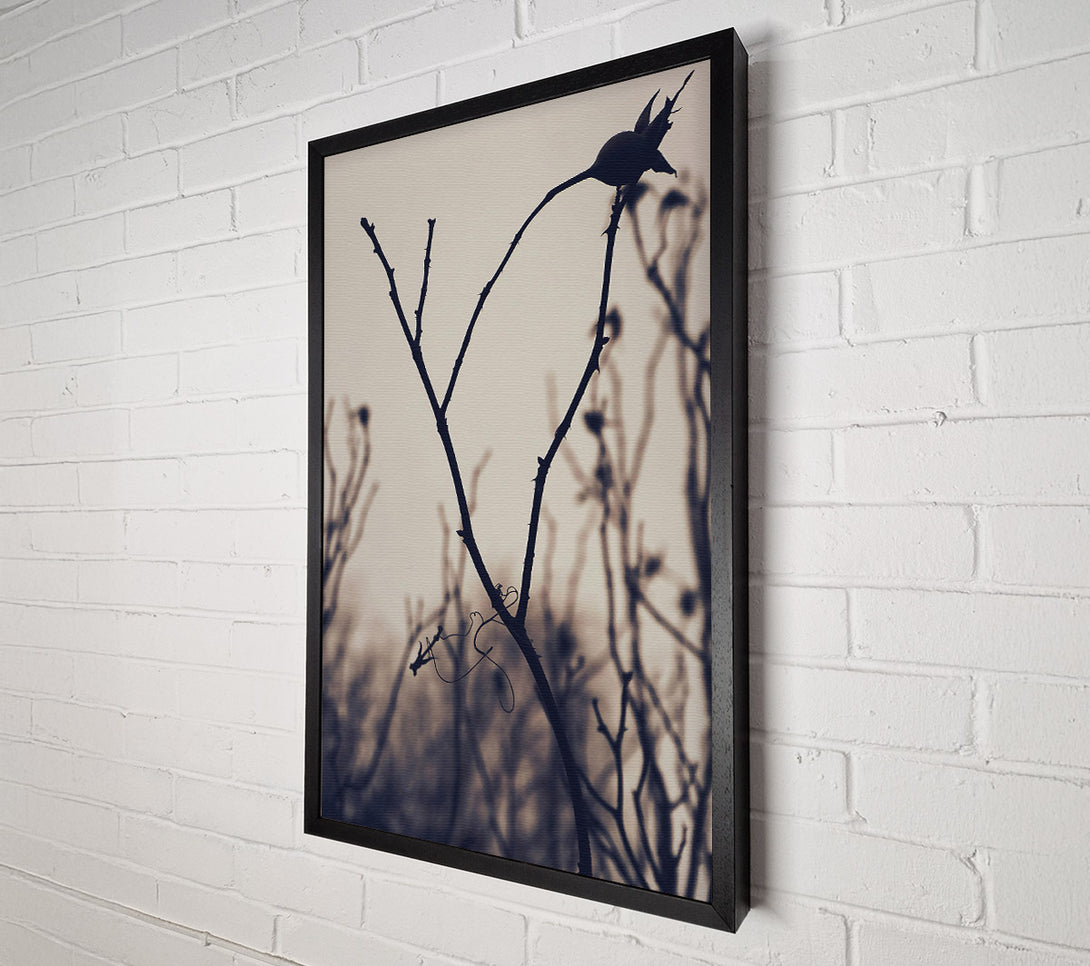  A Canvas Print of Grey Branch Silhouette Canvas Art