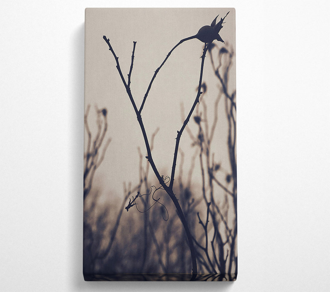  A Canvas Print of Grey Branch Silhouette Canvas Art