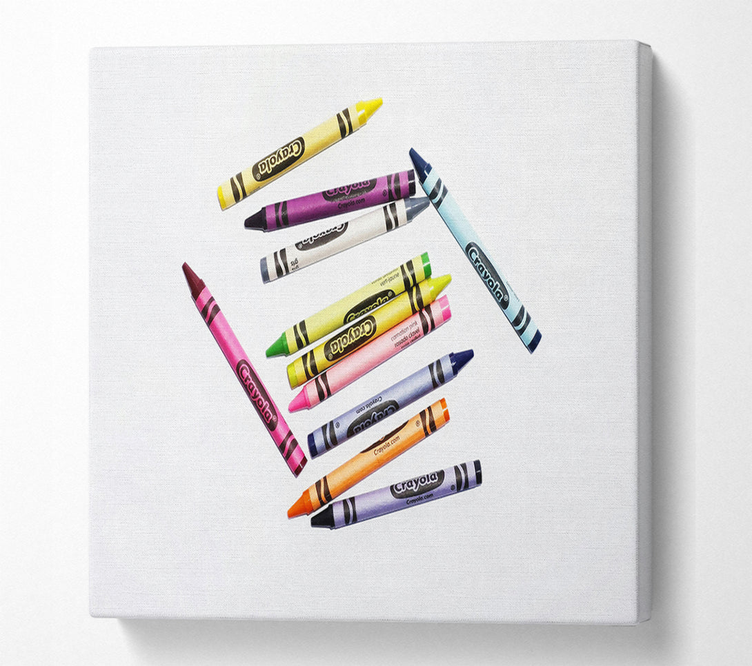  A Canvas Print of Blue Crayola Chaos Canvas Art