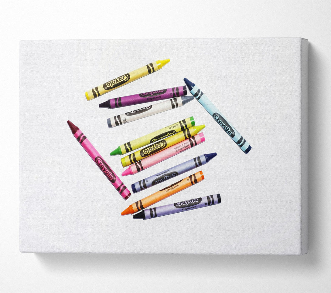  A Canvas Print of Blue Crayola Chaos Canvas Art