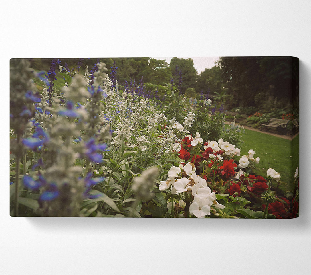  A Canvas Print of Blue Garden Bloom Canvas Art