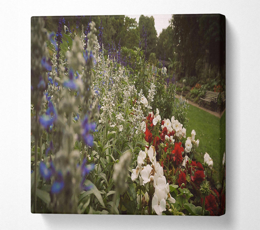  A Canvas Print of Blue Garden Bloom Canvas Art