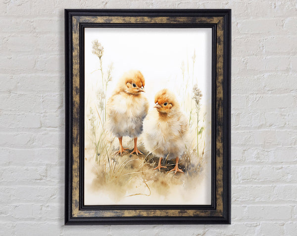 The Two Chicks Framed Print
