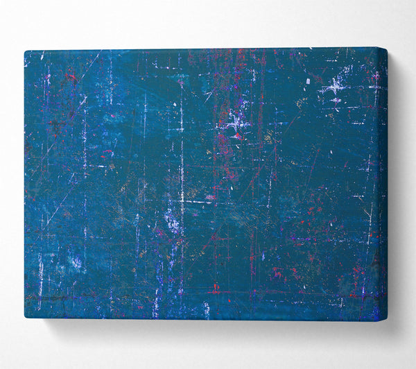  A Canvas Print of Teal Gridded Abstract Canvas Art