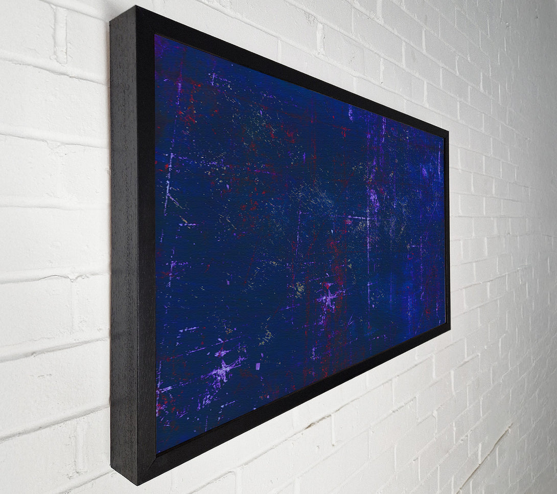  A Canvas Print of Indigo Grid Marks Canvas Print
