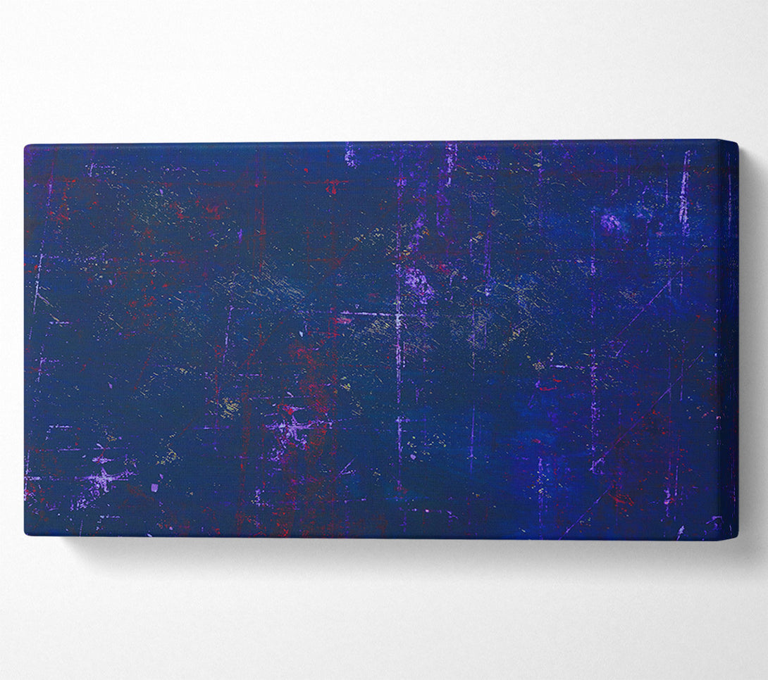  A Canvas Print of Indigo Grid Marks Canvas Print