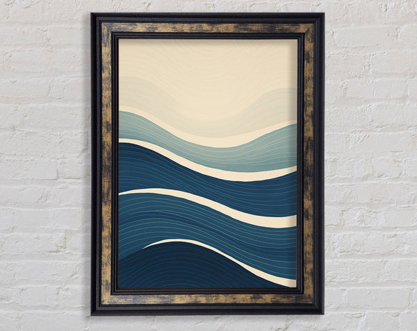 The Wave Lines Framed Print