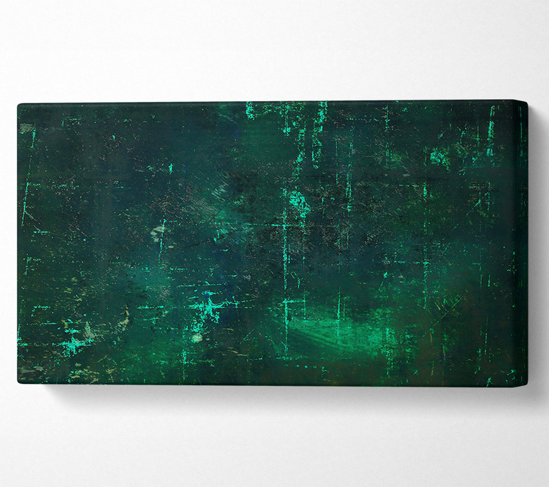  A Canvas Print of Emerald Scratched Canvas Canvas Print