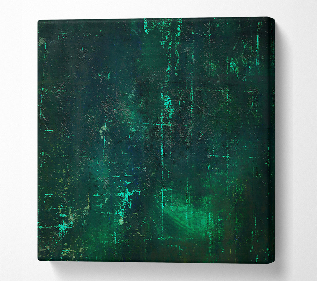  A Canvas Print of Emerald Scratched Canvas Canvas Print