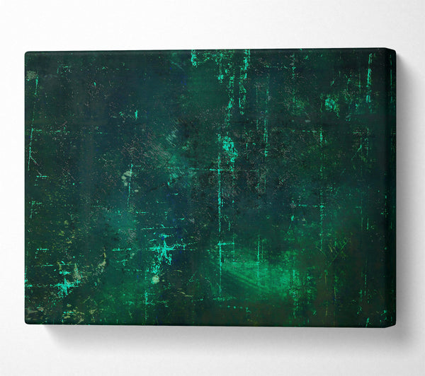 A Canvas Print of Emerald Scratched Canvas Canvas Print