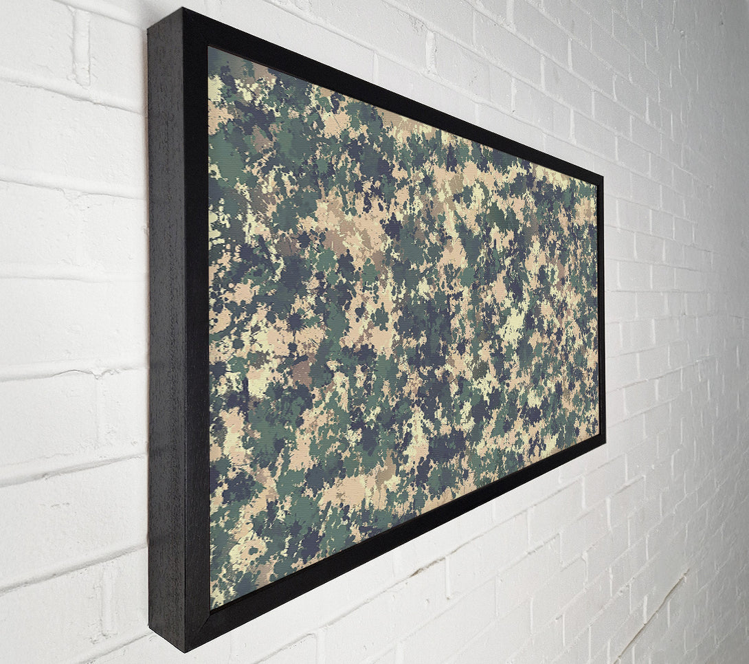  A Canvas Print of Green Camo Splatter Canvas Print