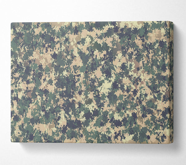  A Canvas Print of Green Camo Splatter Canvas Print