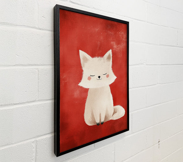 The White Cat On Red
