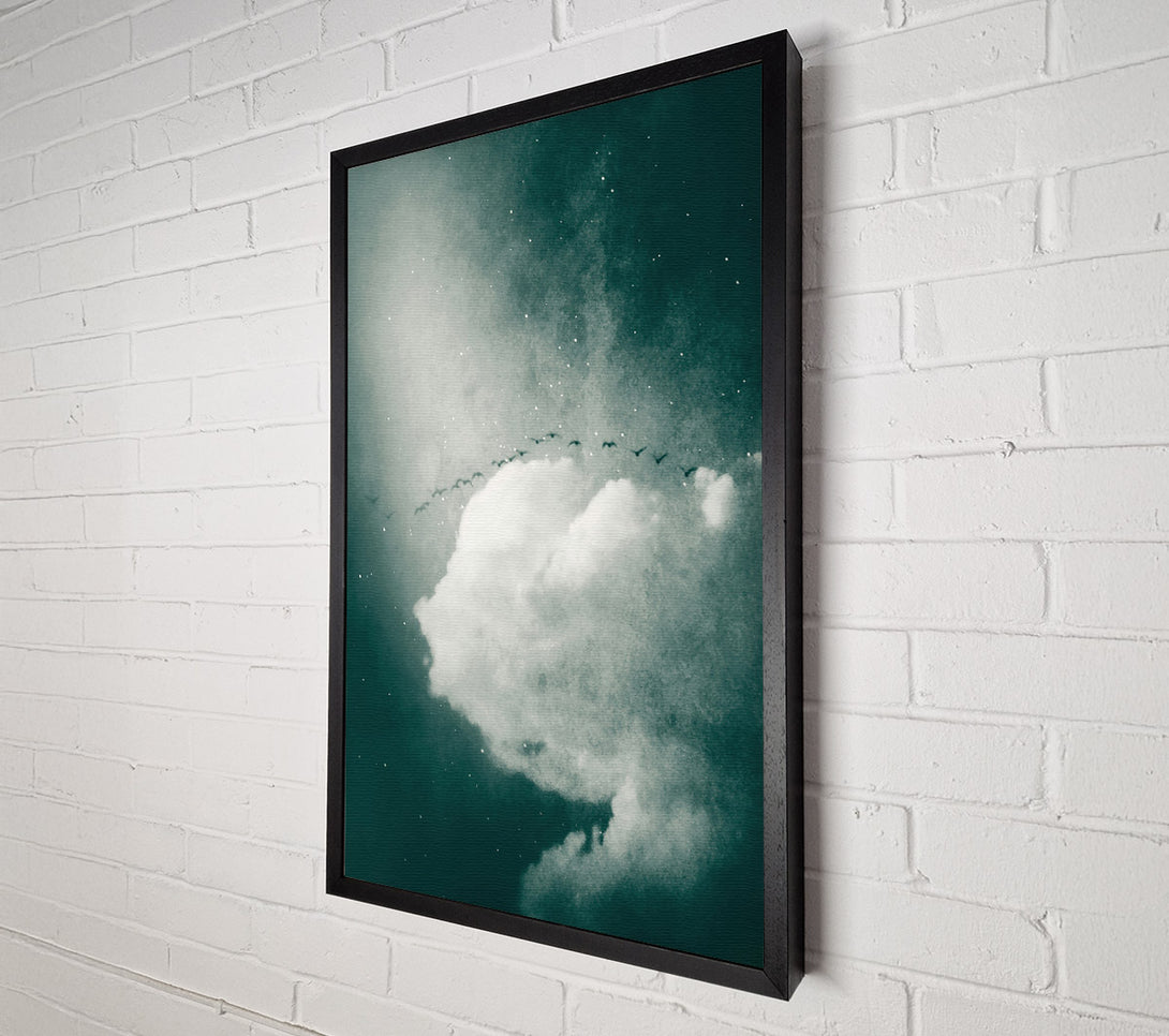  A Canvas Print of Teal Sky Flight Canvas Print