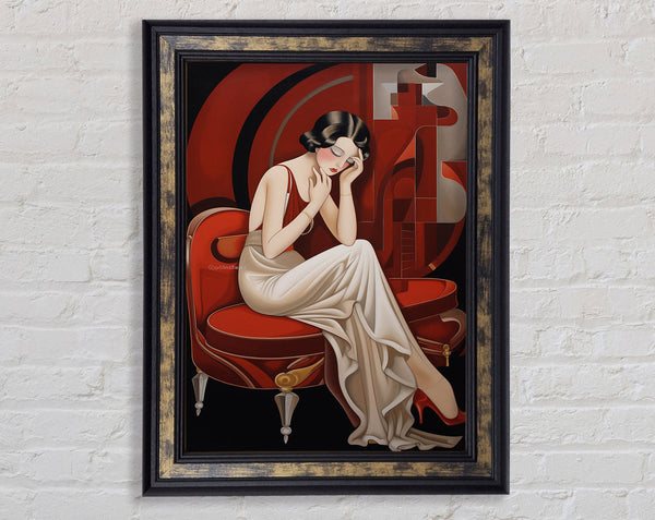 The Woman In The Chair Framed Print