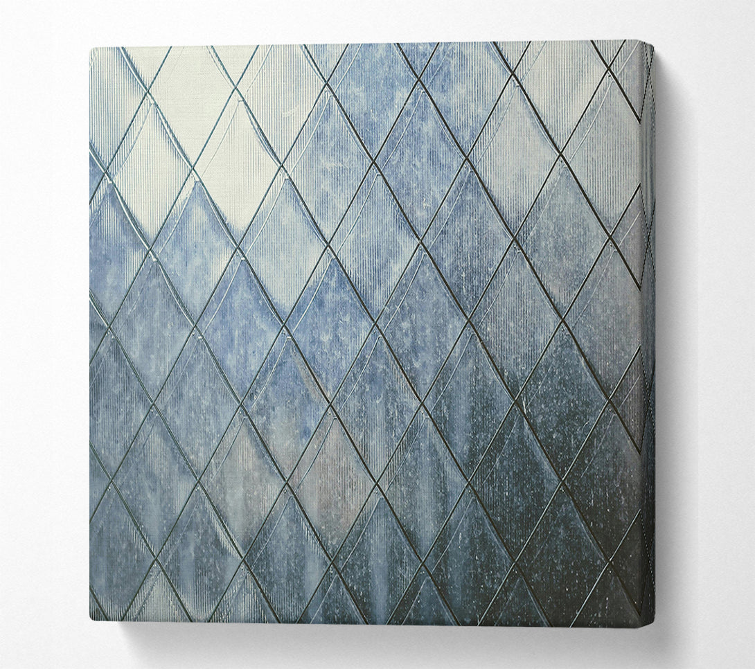  A Canvas Print of Blue Diamond Glass Canvas Print