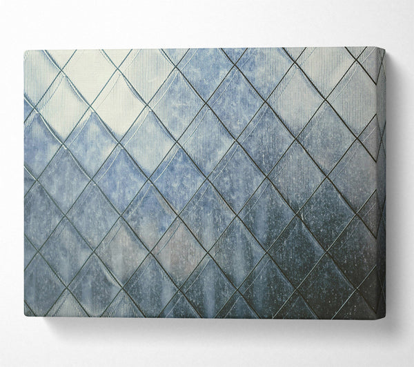 A Canvas Print of Blue Diamond Glass Canvas Print