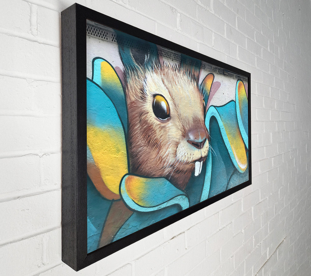  A Canvas Print of Teal Bunny Bloom Canvas Wall Art