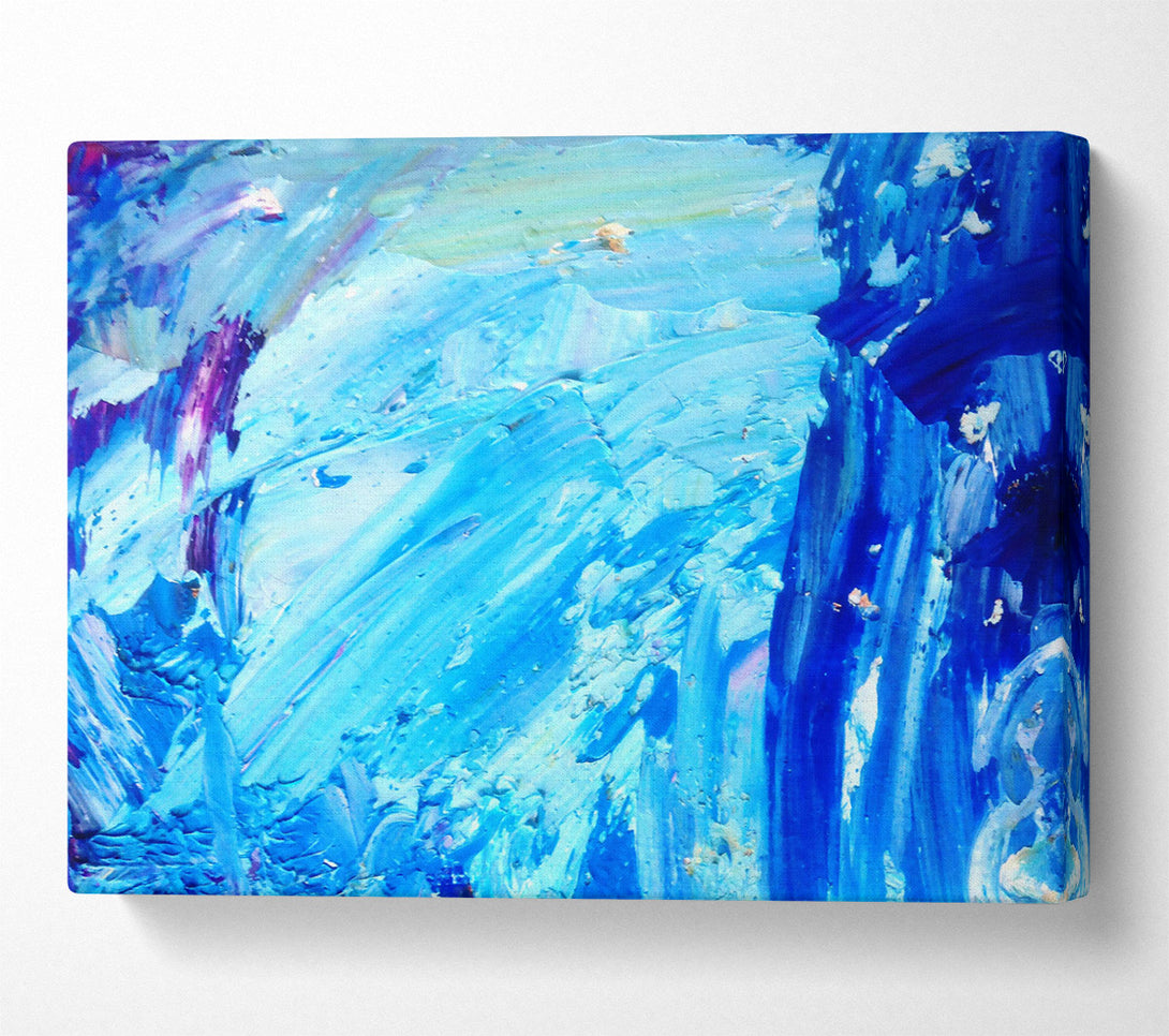  A Canvas Print of Azure Swirls And Strokes. Canvas Art