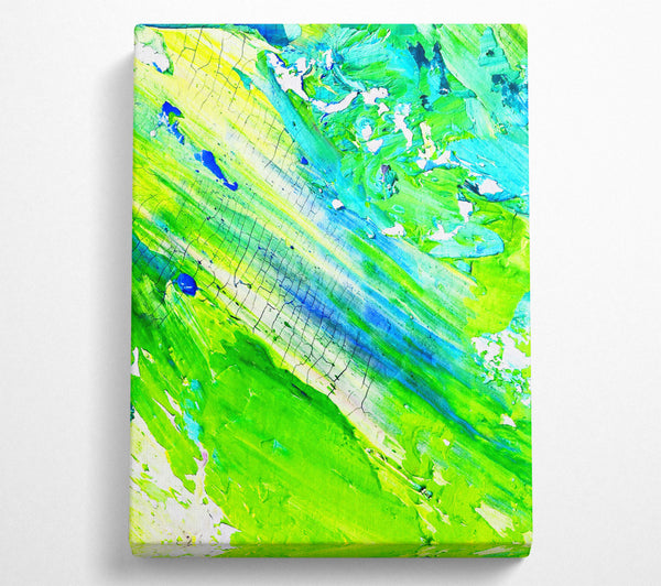  A Canvas Print of Lime Green Abstraction Canvas Art