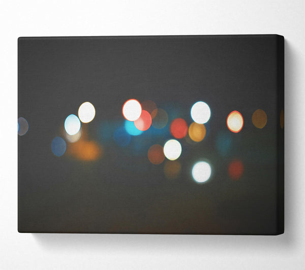  A Canvas Print of Blue City Lights Canvas Wall Art