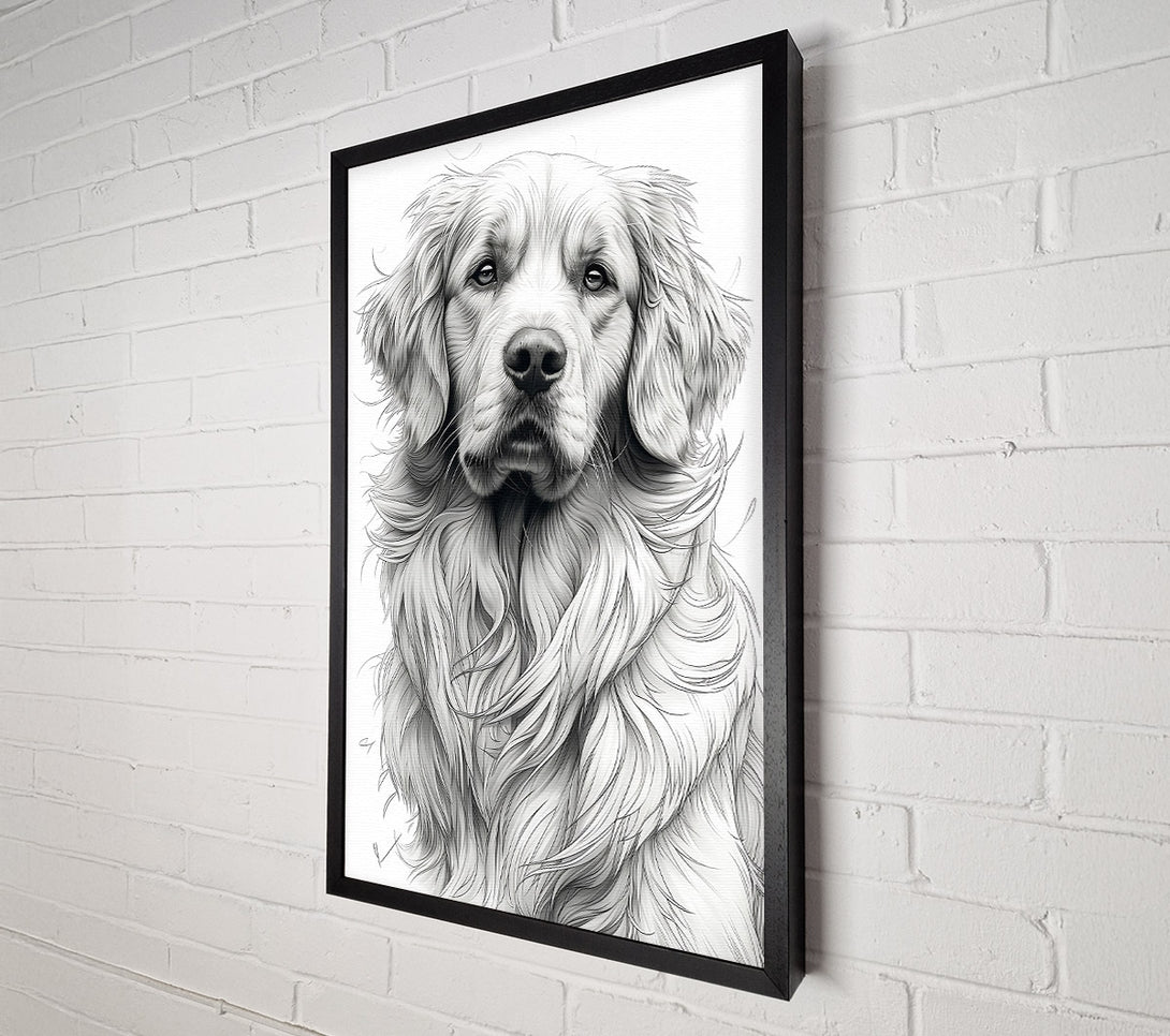  A Canvas Print of Golden Fur Portrait Canvas Wall Art