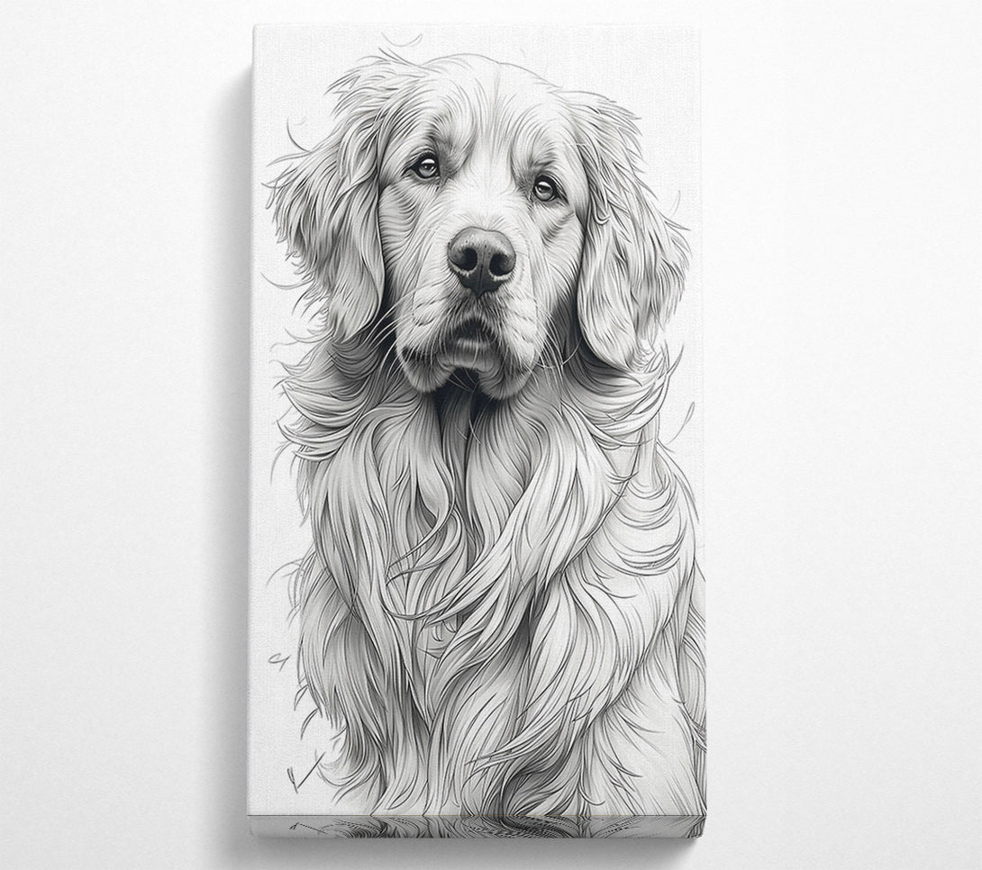  A Canvas Print of Golden Fur Portrait Canvas Wall Art
