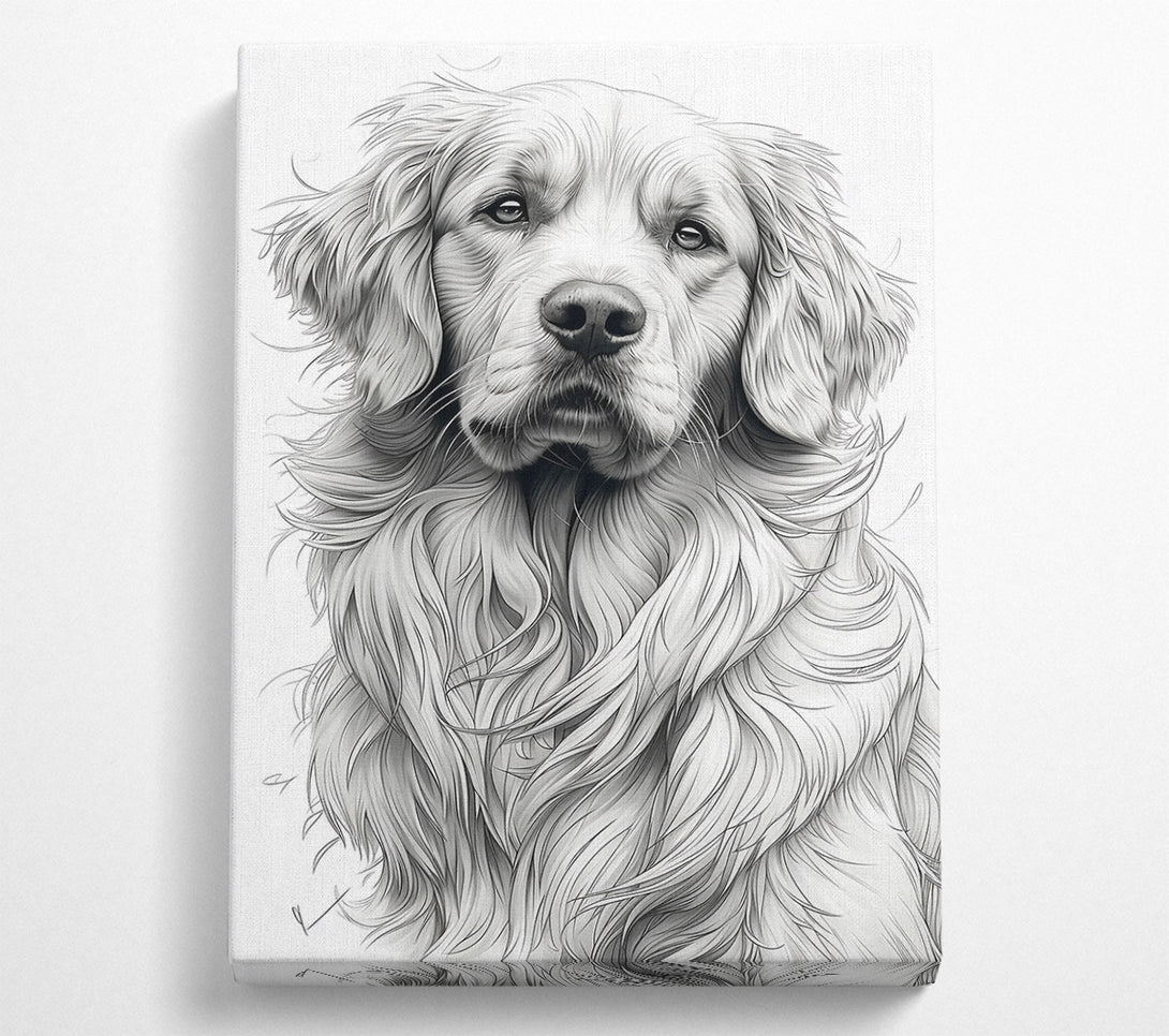  A Canvas Print of Golden Fur Portrait Canvas Wall Art