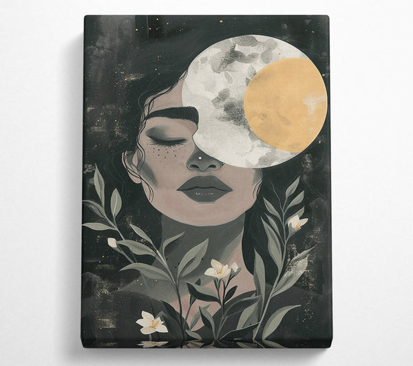  A Canvas Print of Golden Moon Dreams Canvas Wall Art