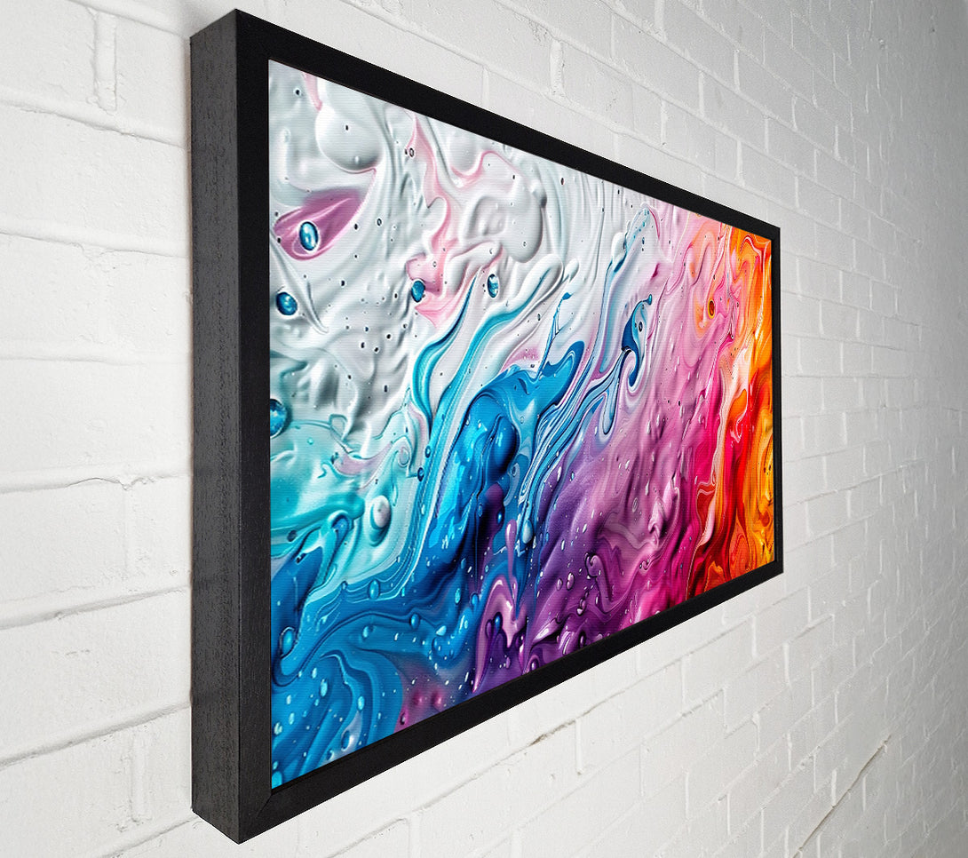  A Canvas Print of Orange Liquid Swirls Canvas Art