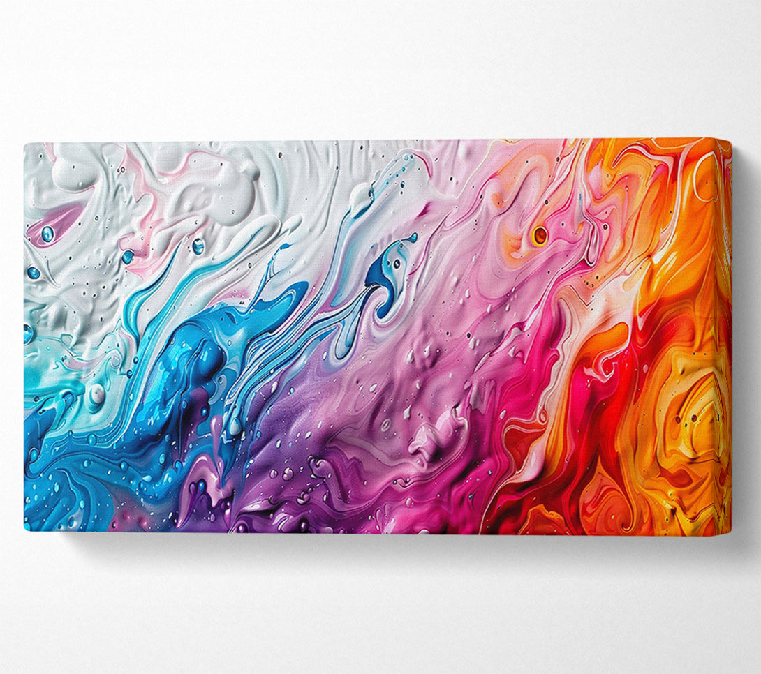  A Canvas Print of Orange Liquid Swirls Canvas Art