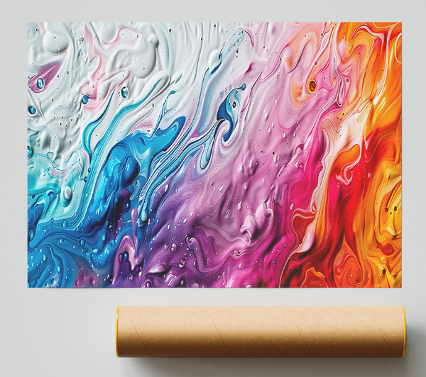 Orange Liquid Swirls