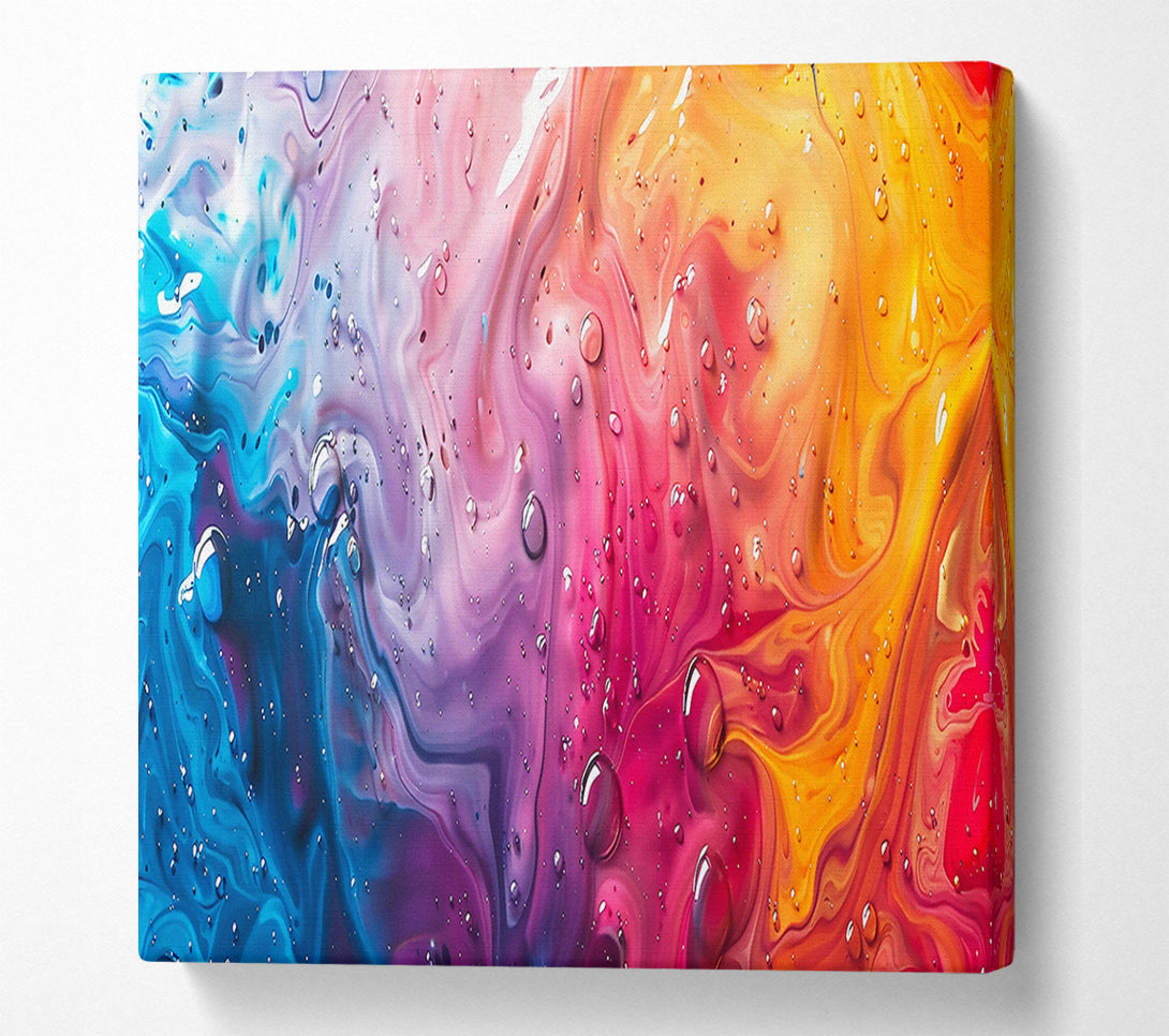  A Canvas Print of Crimson Swirls And Bubbles Canvas Wall Art