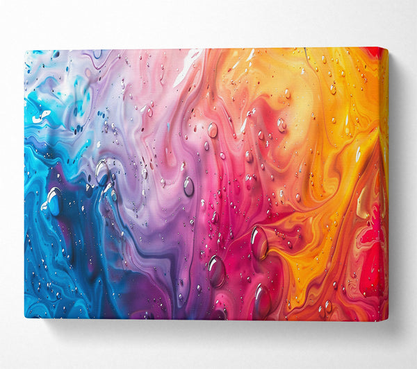 A Canvas Print of Crimson Swirls And Bubbles Canvas Wall Art