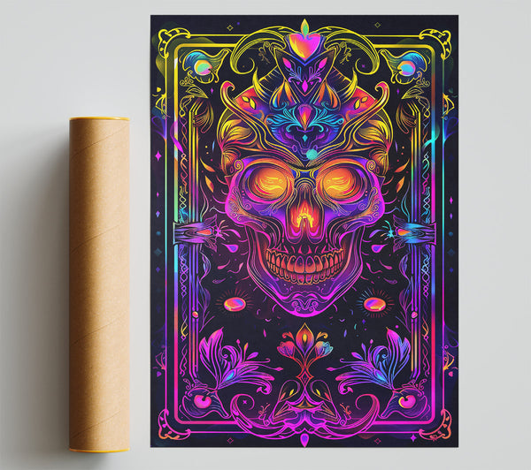 Neon Purple Skull Dreams