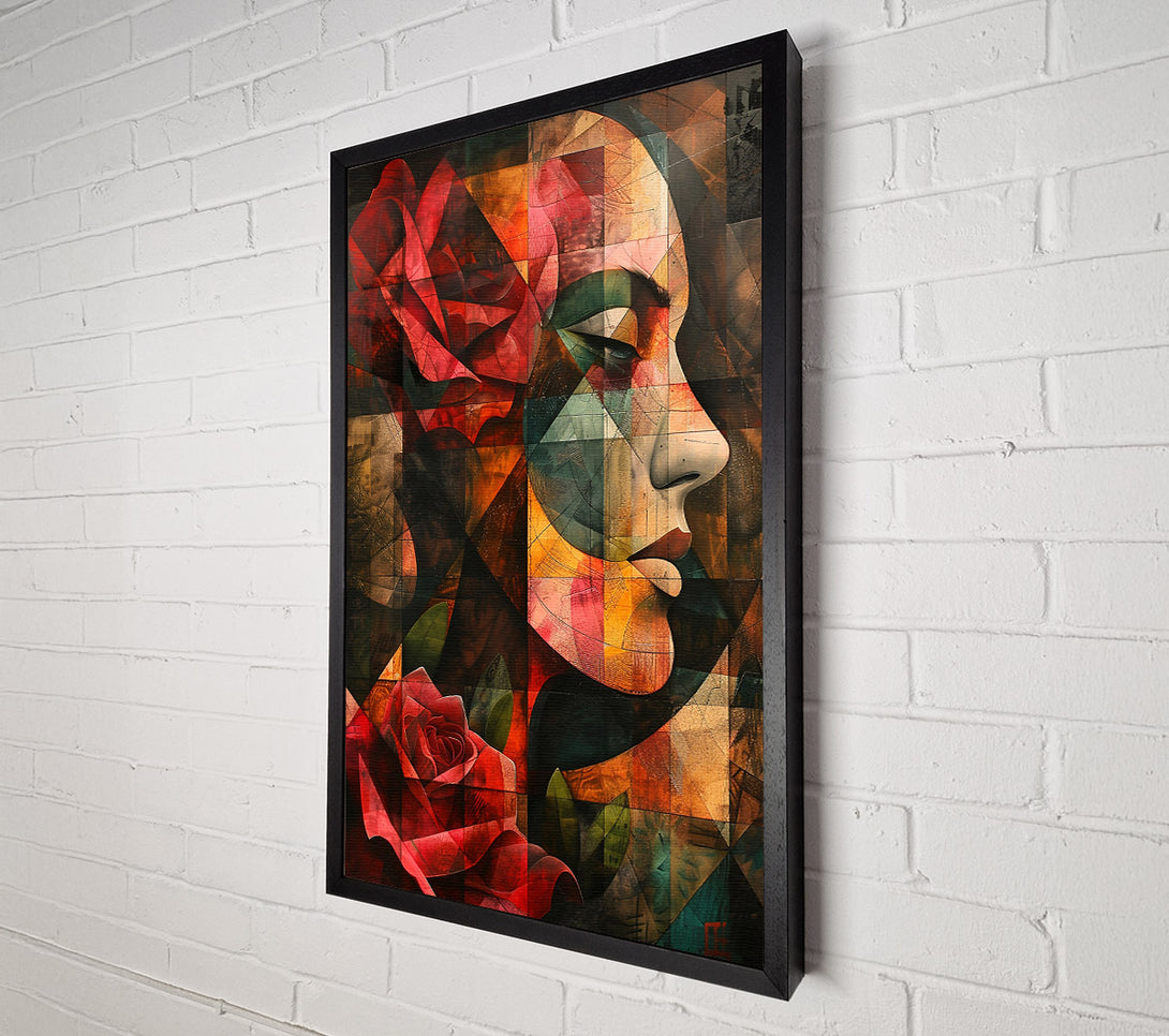  A Canvas Print of Crimson Rose Profile Canvas Print