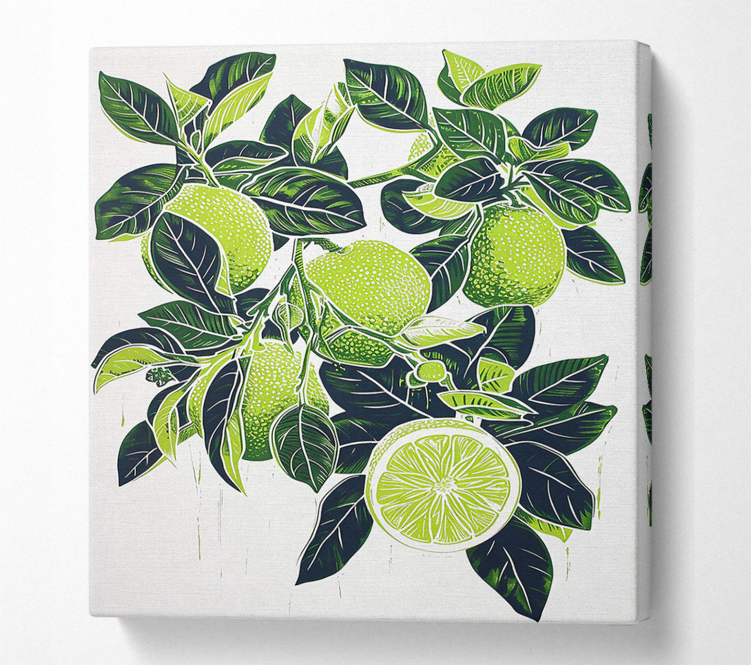  A Canvas Print of Lush Lime Bounty Canvas Wall Art