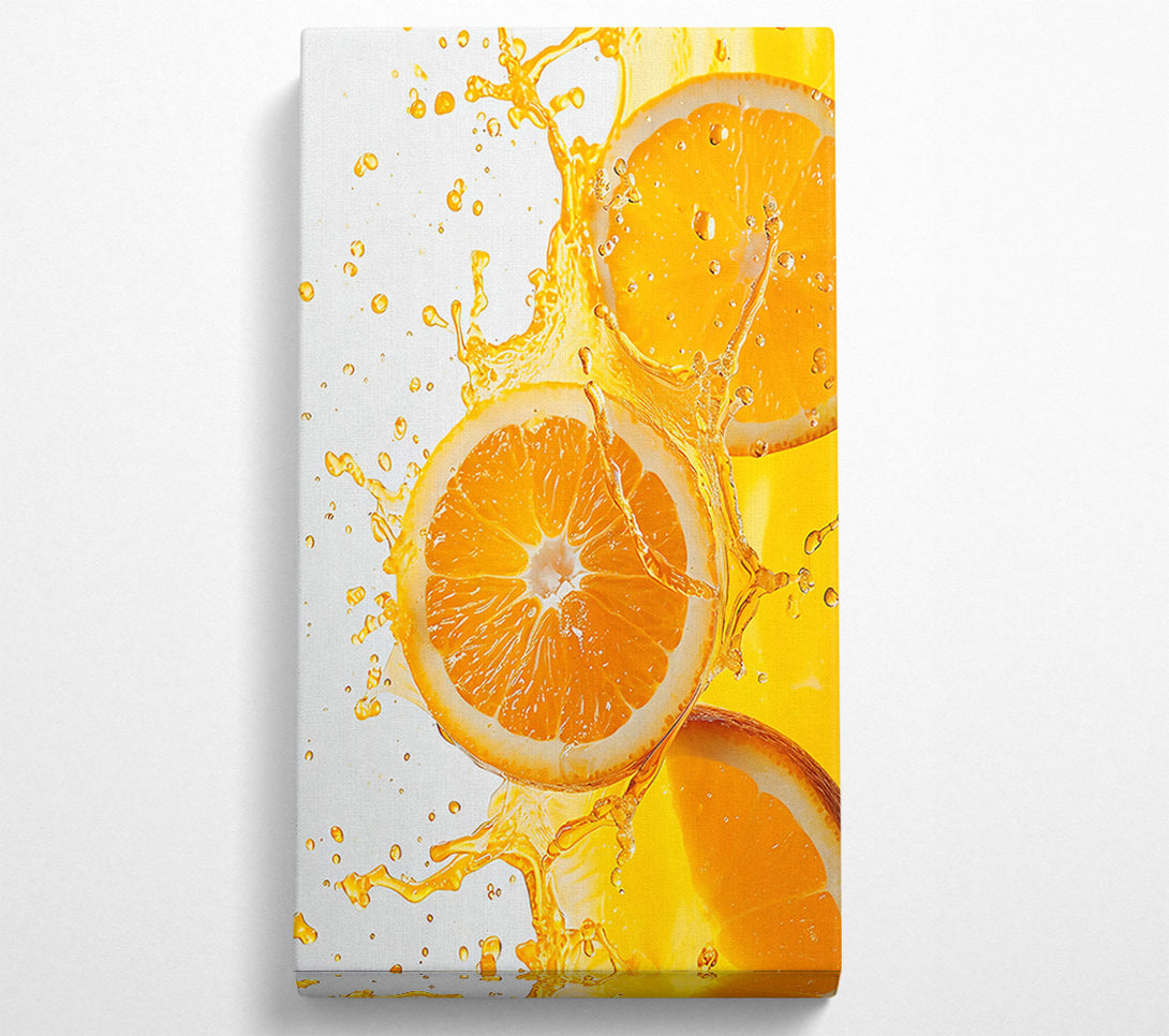  A Canvas Print of Golden Orange Splash Canvas Wall Art